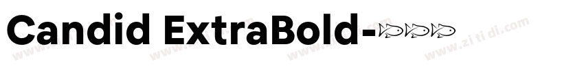 Candid ExtraBold字体转换